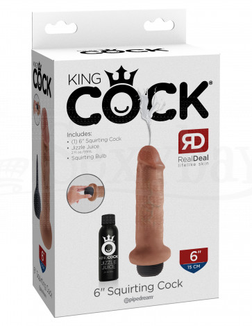 KC 6" Squirting Cock - 6  Inch - Tan