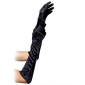 SATIN GLOVES WITH SNAP BUTTONS OS