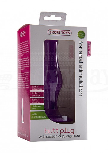 Butt Plug with Suction Cup - Large - Purple