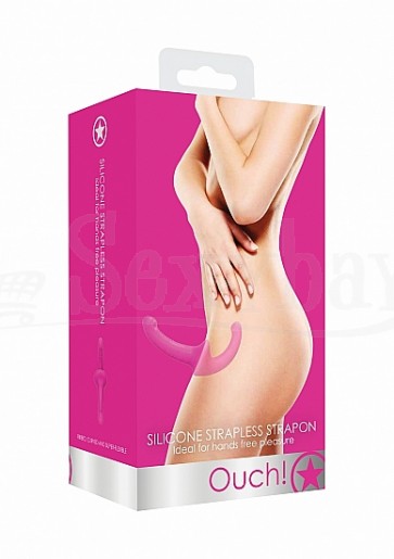 Silicone Strapless Strapon - Pink 