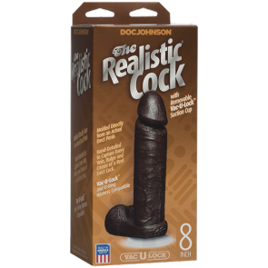Realistic Cock 8" Black